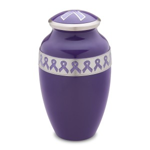 Cancer Awareness Cremation Ashes Urn – Purple